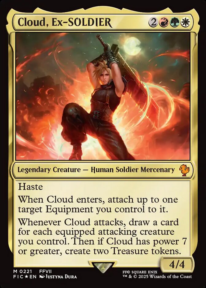 Cloud, Ex-SOLDIER (221) - [Surge Foil] Final Fantasy Commander (FIC)