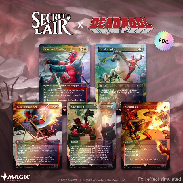 Secret Lair Drop: Secret Lair x Marvel's Deadpool: April Pool's Day! - Rainbow Foil Edition - Secret Lair Drop Series (SLD)