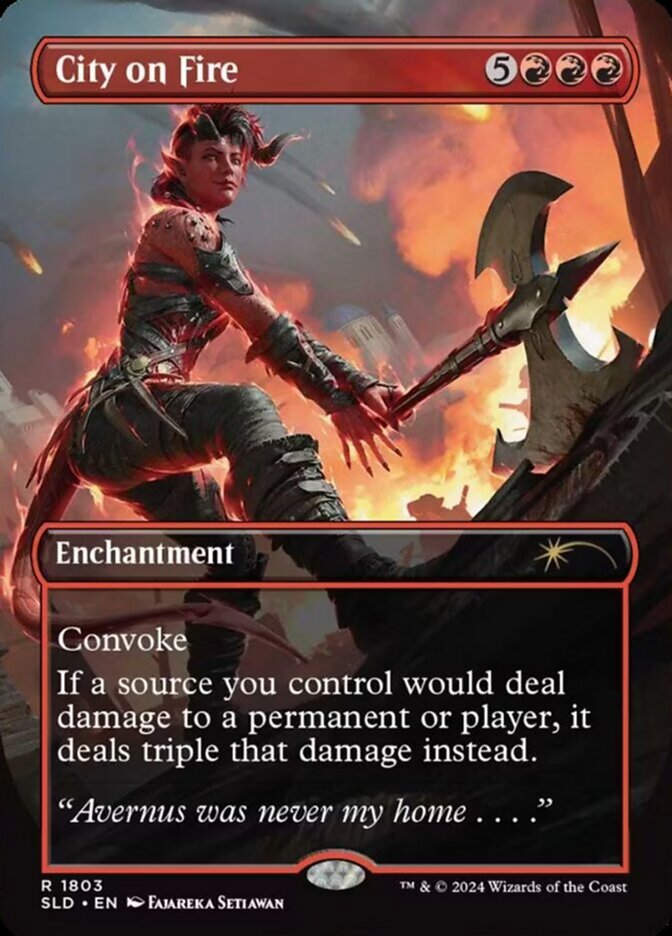 City on Fire (1803) - [Foil, Borderless] Secret Lair Drop (SLD)