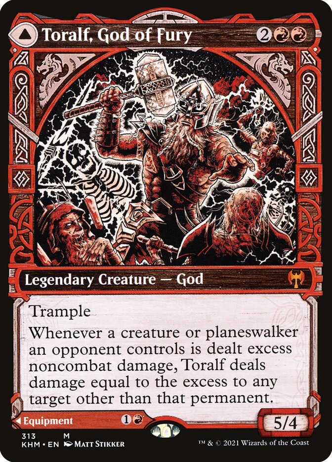 Toralf, God of Fury // Toralf's Hammer (313) - Kaldheim (KHM)