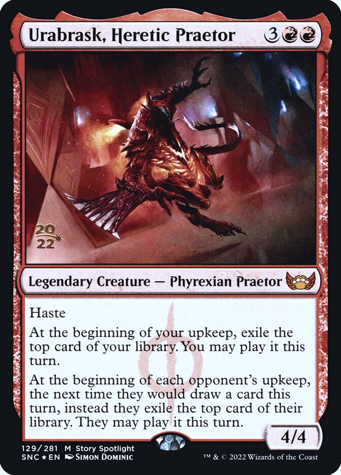 Urabrask, Heretic Praetor (129s) - Streets of New Capenna Promos (PSNC)