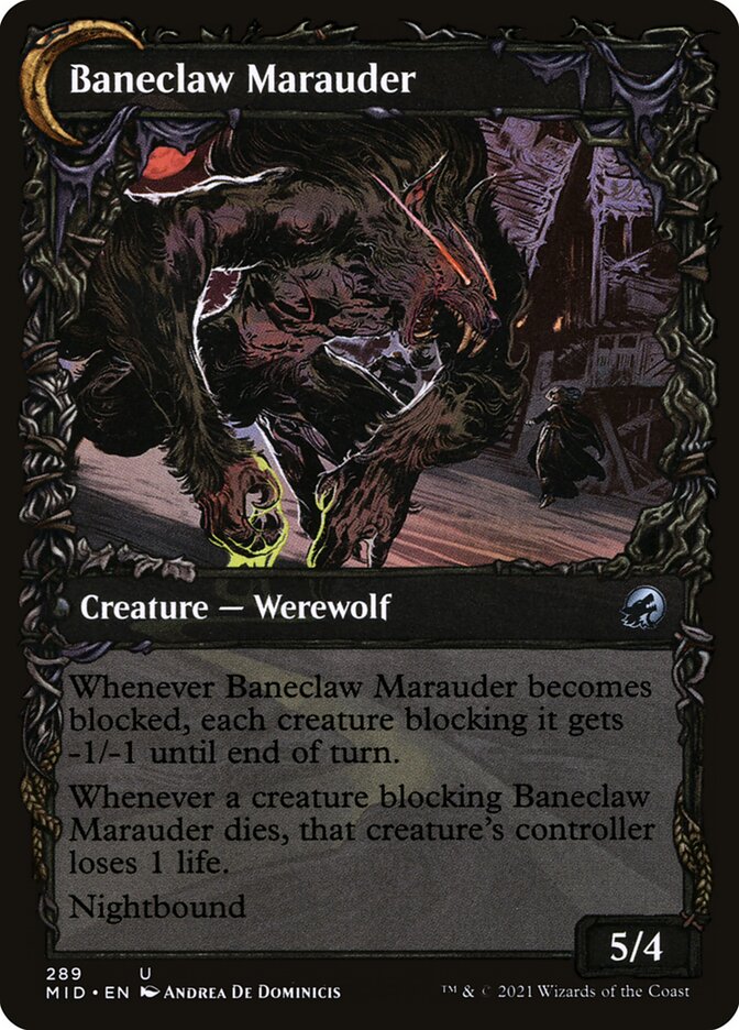 Baneblade Scoundrel // Baneclaw Marauder (289) - Innistrad: Midnight Hunt (MID)