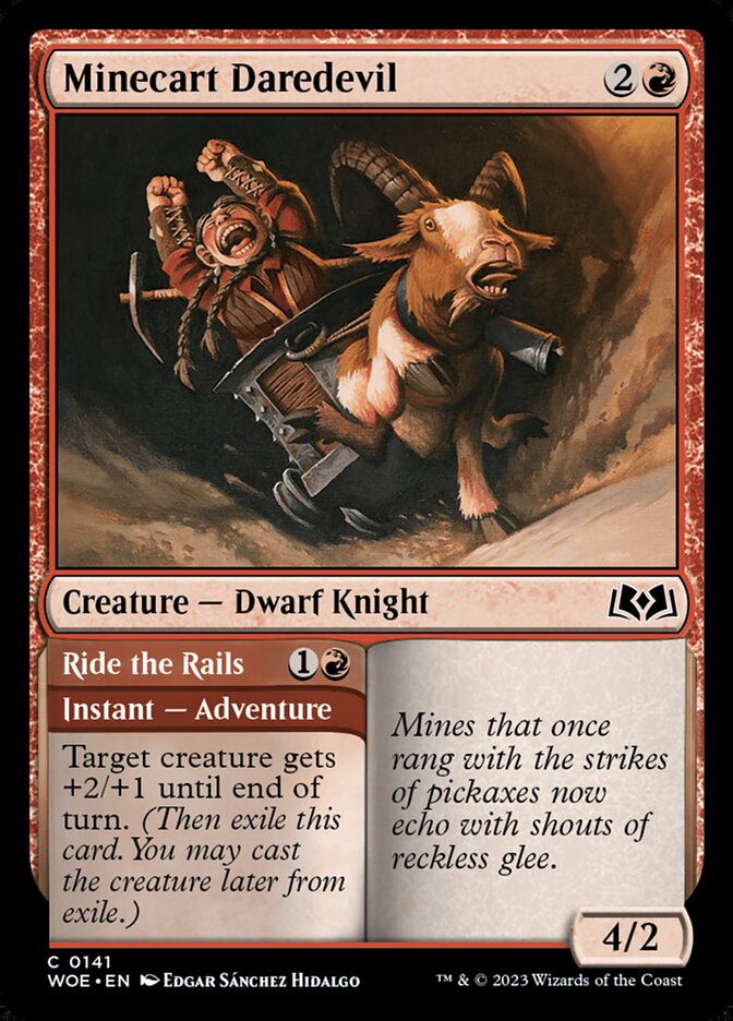Minecart Daredevil // Ride the Rails (141) - Wilds of Eldraine (WOE)