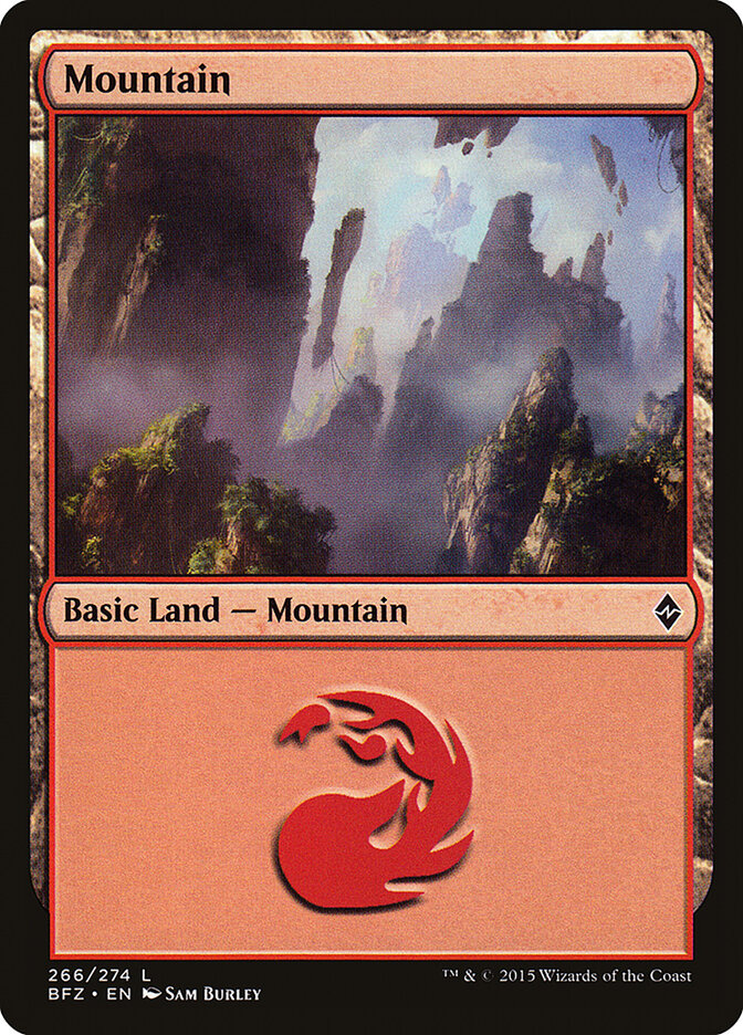 Mountain (266a) - Battle for Zendikar (BFZ)
