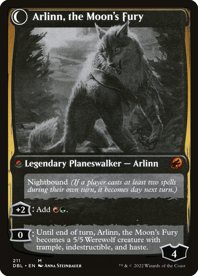 Arlinn, the Pack's Hope // Arlinn, the Moon's Fury (211) - Innistrad: Double Feature (DBL)