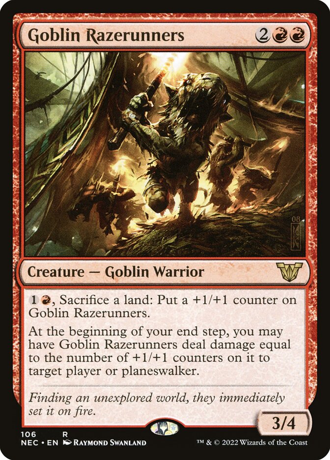 Goblin Razerunners (106) - Neon Dynasty Commander (NEC)