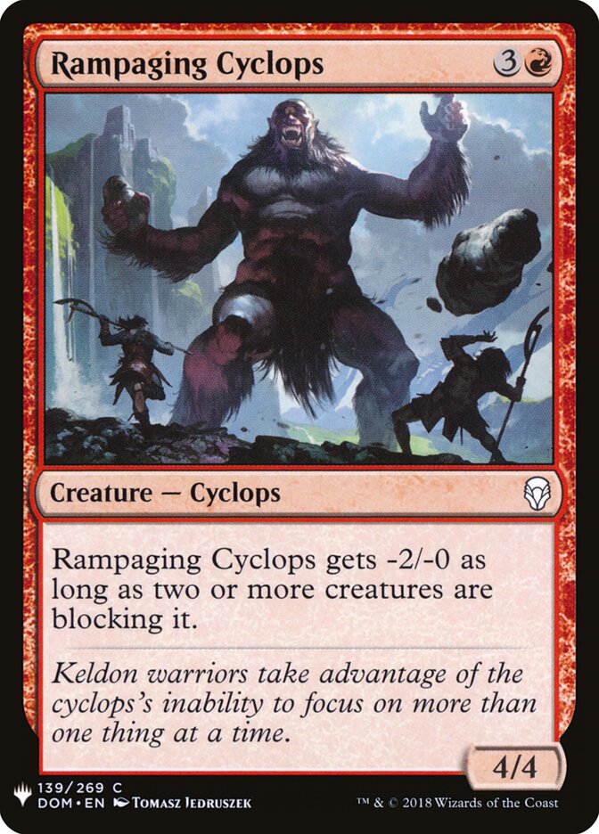 Rampaging Cyclops (DOM-139) - The List (PLST)