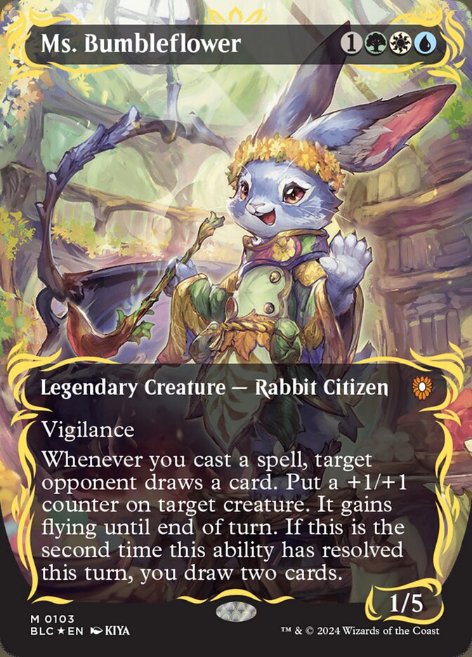 Ms. Bumbleflower - [Raised Foil, Borderless] Bloomburrow Commander (BLC)