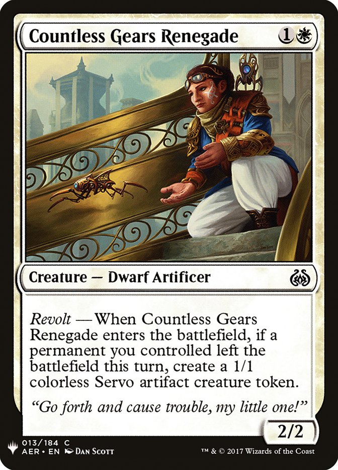 Countless Gears Renegade - The List (PLST)