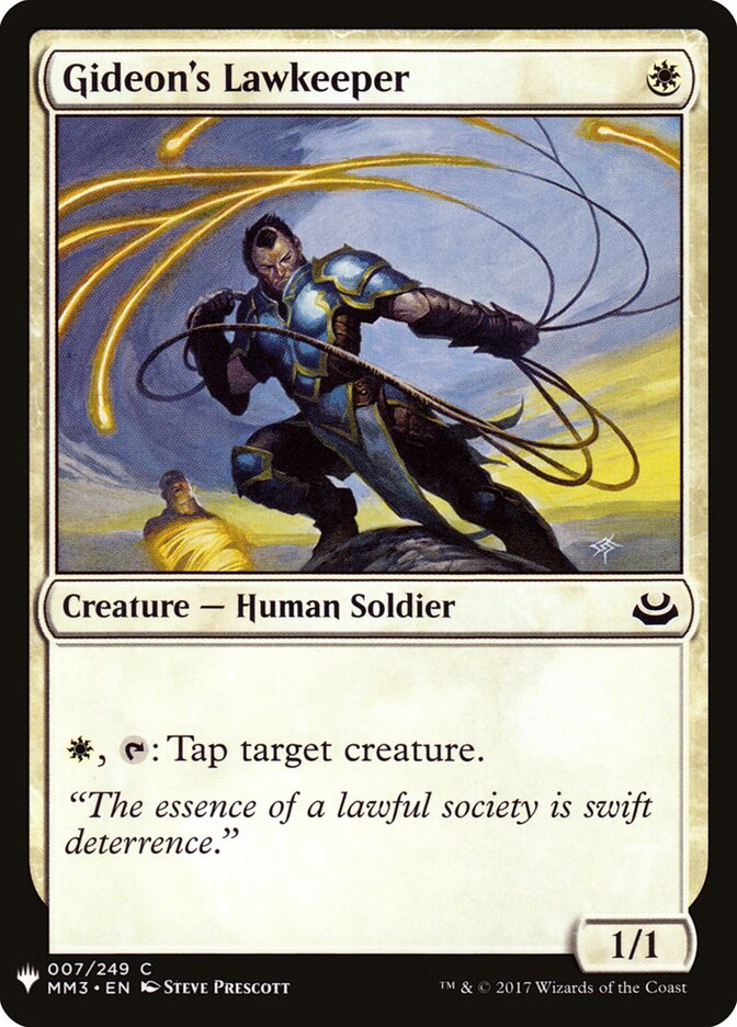Gideon's Lawkeeper (MM3-7) - The List (PLST)