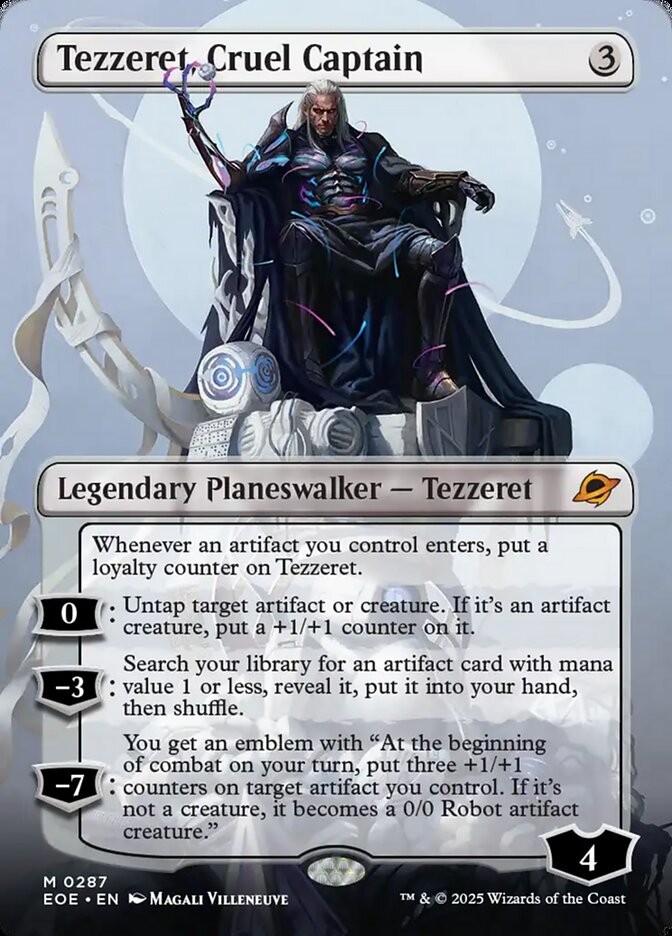 Tezzeret, Cruel Captain (287) - [Foil, Borderless] Edge of Eternities (EOE)