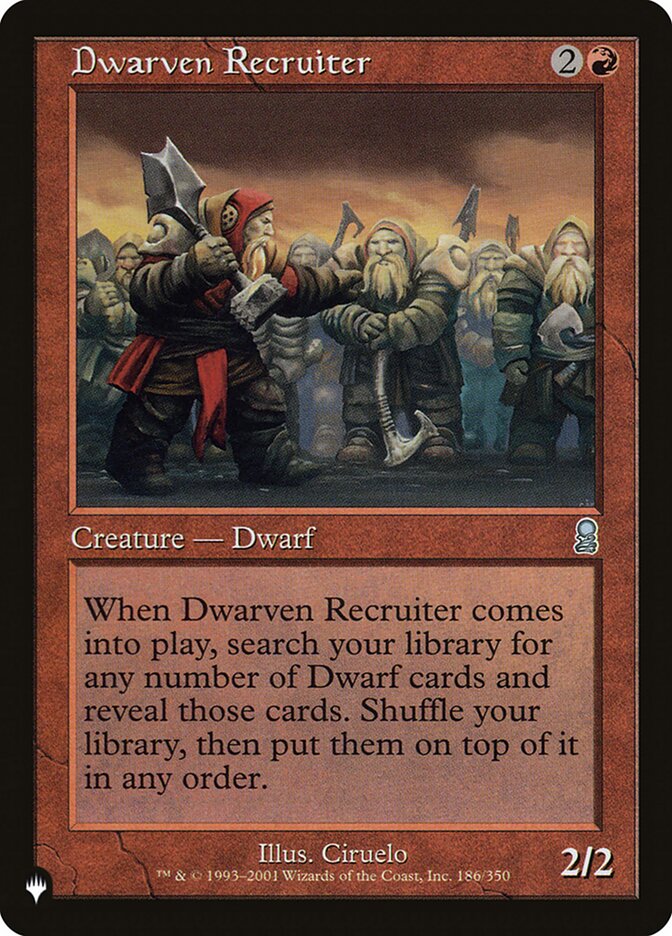 Dwarven Recruiter - The List (PLST)