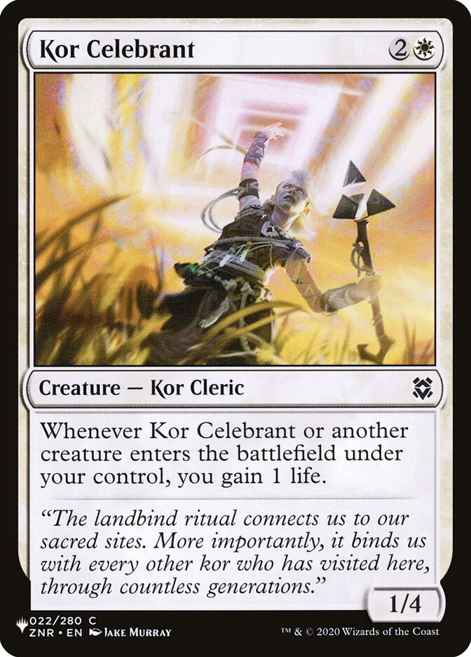 Kor Celebrant (ZNR-22) - The List (PLST)