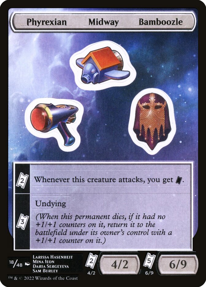 Phyrexian Midway Bamboozle (18) - Unfinity Sticker Sheets (SUNF)