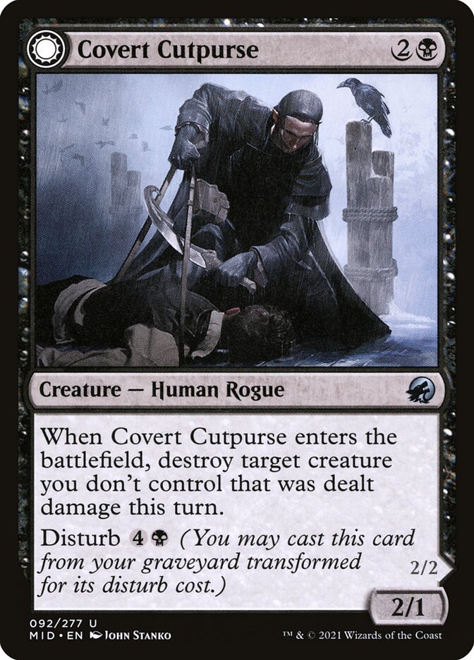 Covert Cutpurse // Covetous Geist (92) - Innistrad: Midnight Hunt (MID)