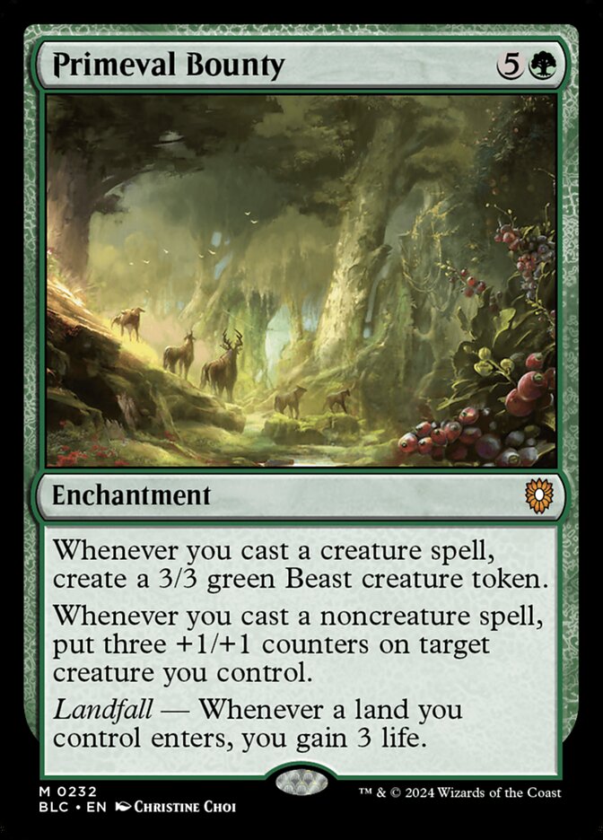 Primeval Bounty (232) - Bloomburrow Commander (BLC)