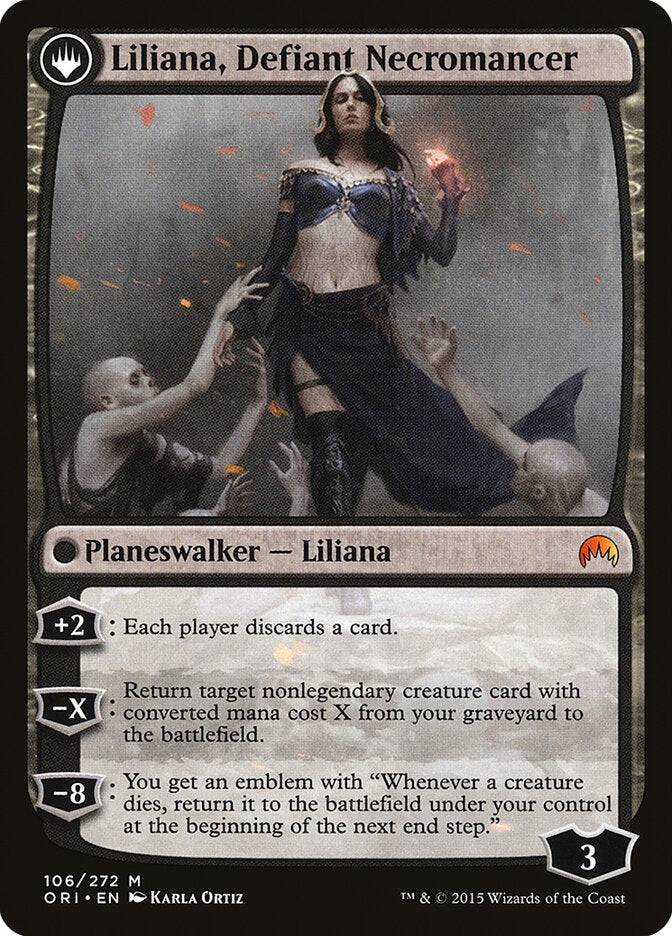 Liliana, Heretical Healer // Liliana, Defiant Necromancer (ORI-106) - The List (PLST)