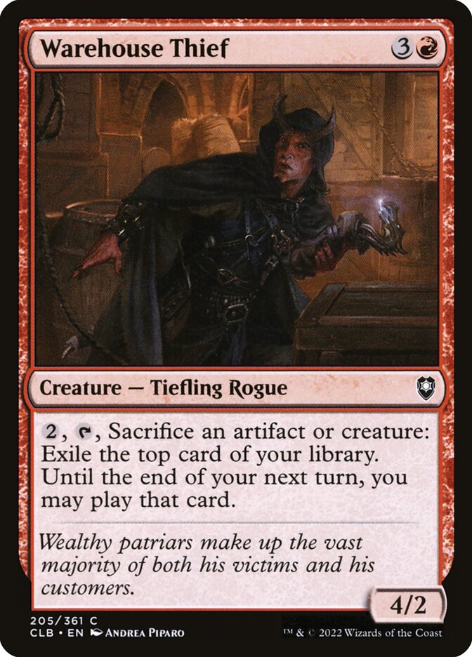 Warehouse Thief (205) - Commander Legends: Battle for Baldur's Gate (CLB)