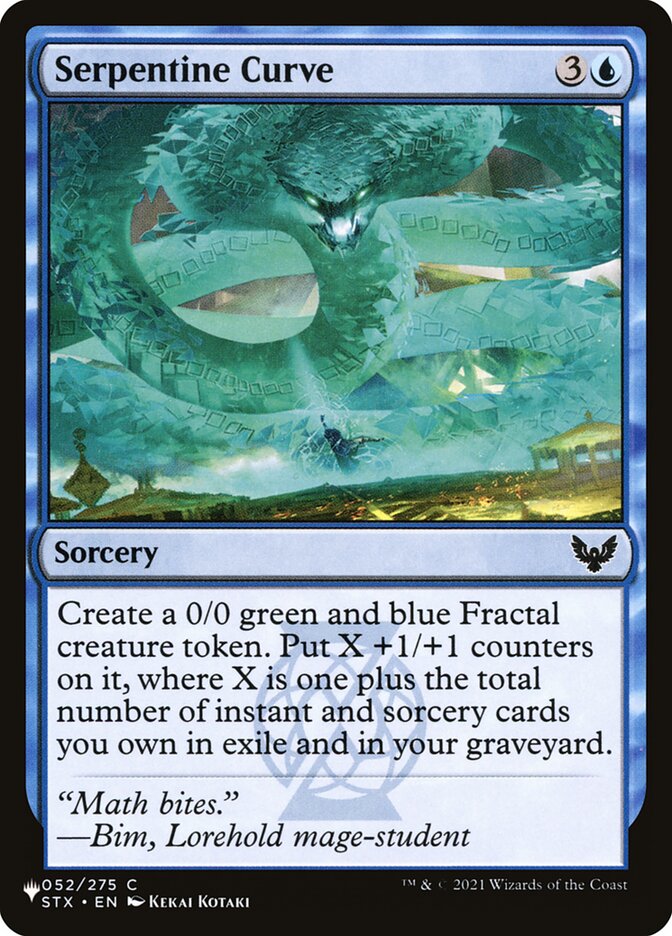 Serpentine Curve (STX-52) - The List (PLST)