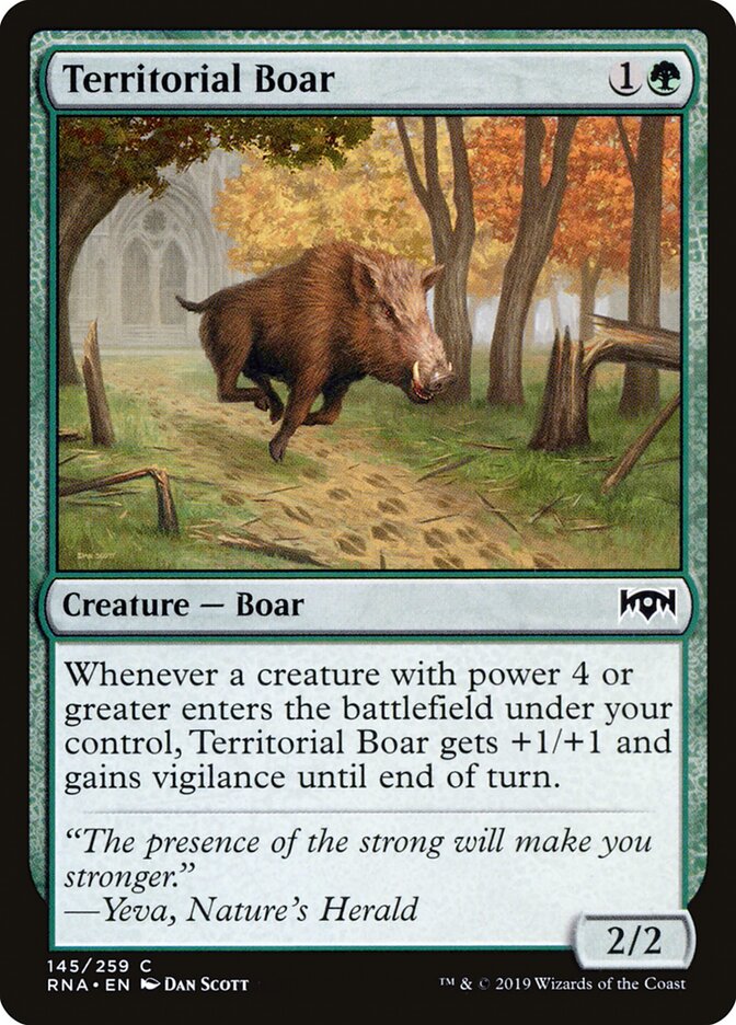 Territorial Boar (145) - Ravnica Allegiance (RNA)