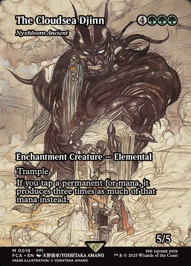 The Cloudsea Djinn - Nyxbloom Ancient (16) - [Foil, Borderless] Final Fantasy: Through the Ages (FCA)