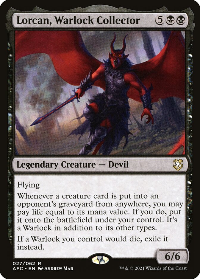 Lorcan, Warlock Collector (27) - Forgotten Realms Commander (AFC)