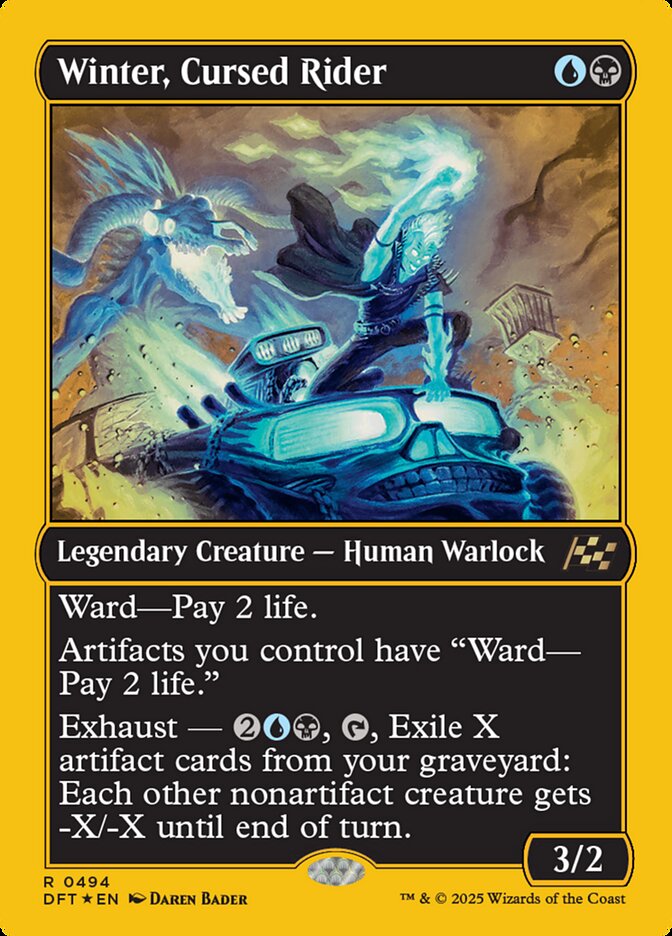 Winter, Cursed Rider - [First Place Foil] Aetherdrift (DFT)