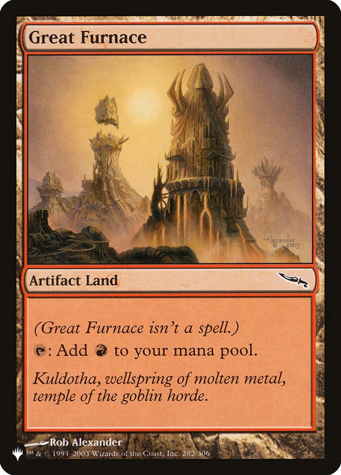 Great Furnace (MRD-282) - The List (PLST)