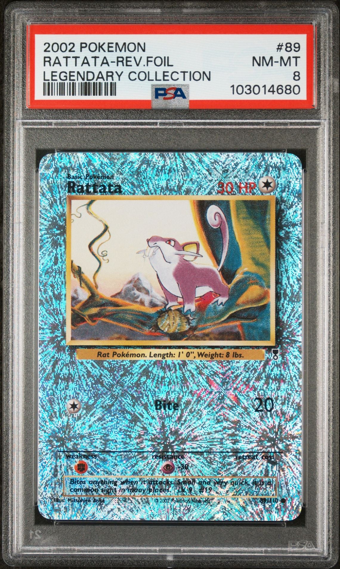 Rattata #89 - [Reverse Holo, Graded PSA 8] Legendary Collection