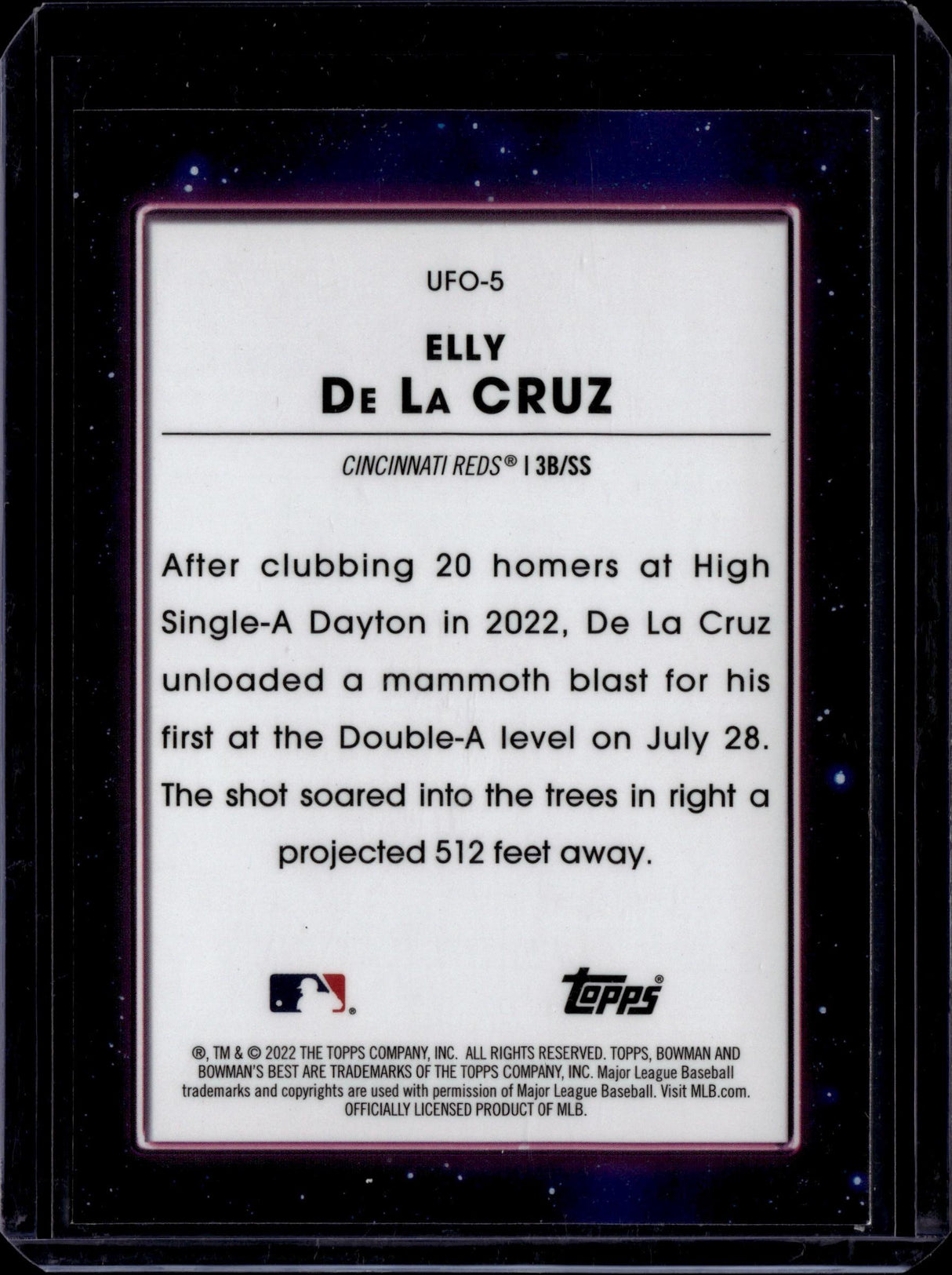 2022 Bowman's Best #UFO-5 Elly De La Cruz UFO