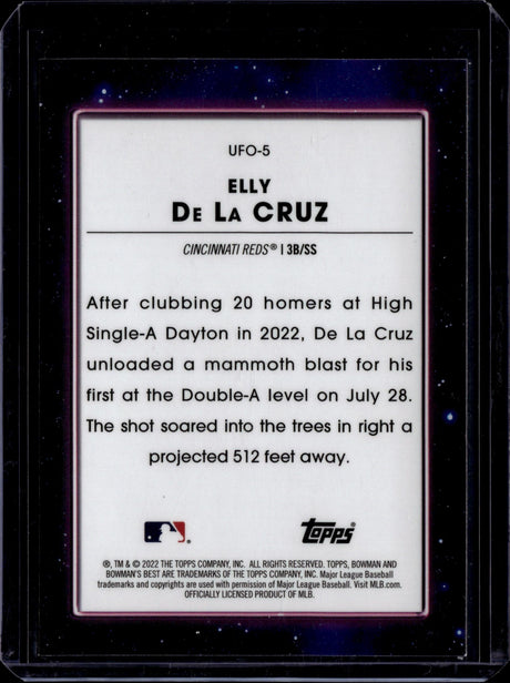2022 Bowman's Best #UFO-5 Elly De La Cruz UFO