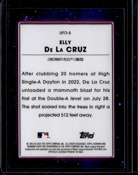 2022 Bowman's Best #UFO-5 Elly De La Cruz UFO