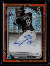 2024 Bowman Chrome Jurdrick Profar Prospect Auto Orange Shimmer /25
