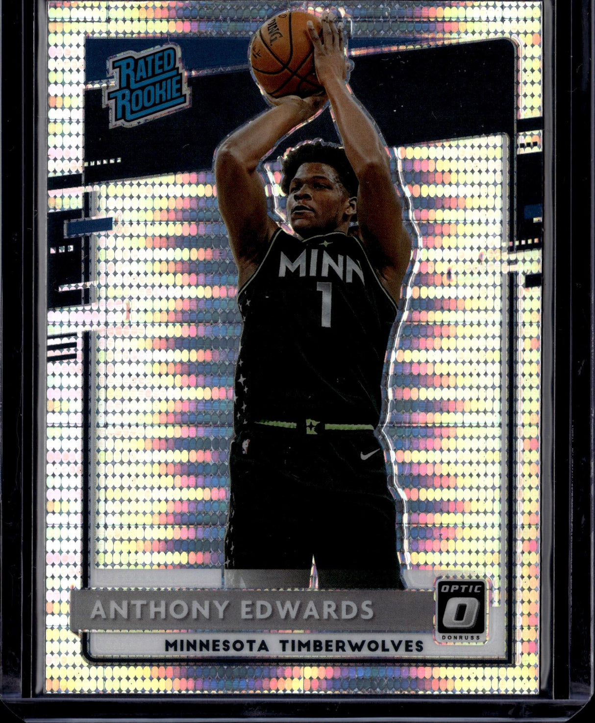 2020-21 Donruss Optic #151 Anthony Edwards Silver Pulsar