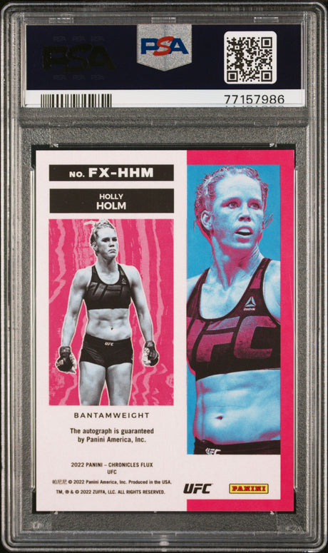 2022 Panini Flux Holly Holm Flux Autograph PSA 10