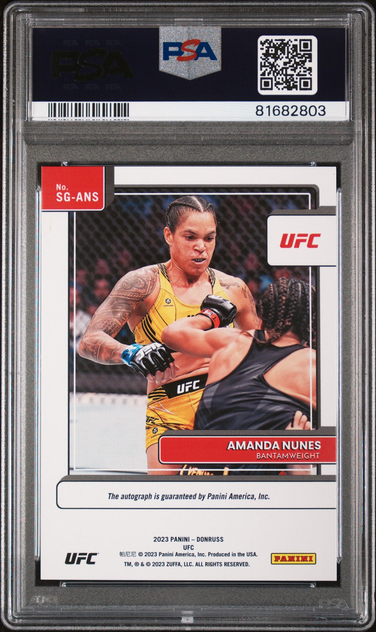 2023 Panini Donruss Ufc Signature Series Amanda Nunes PSA 9
