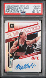 2022 Panini Optic Valentina Shevchenko Opti-Graphs Holo PSA 9