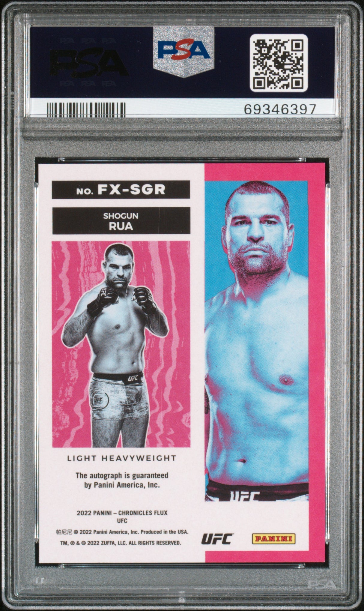 2022 Panini Flux Shogun Rua Flux Auto PSA 9