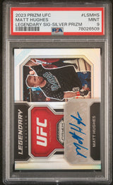 2023 Panini Prizm Ufc Legendary Signatures Matt Hughes Silver PSA 9