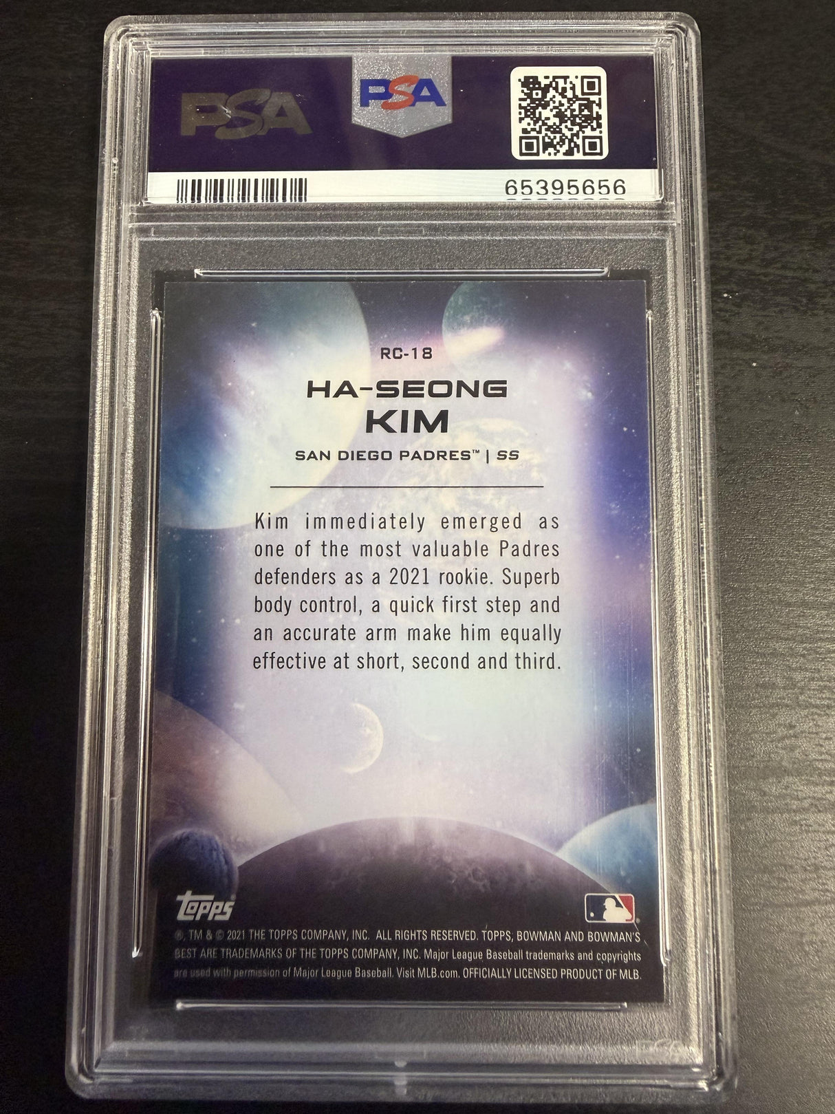 2021 Bowman'S Best Rookie Craftsmanship Ha-Seong Kim Rookie Craftsmanship PSA 10
