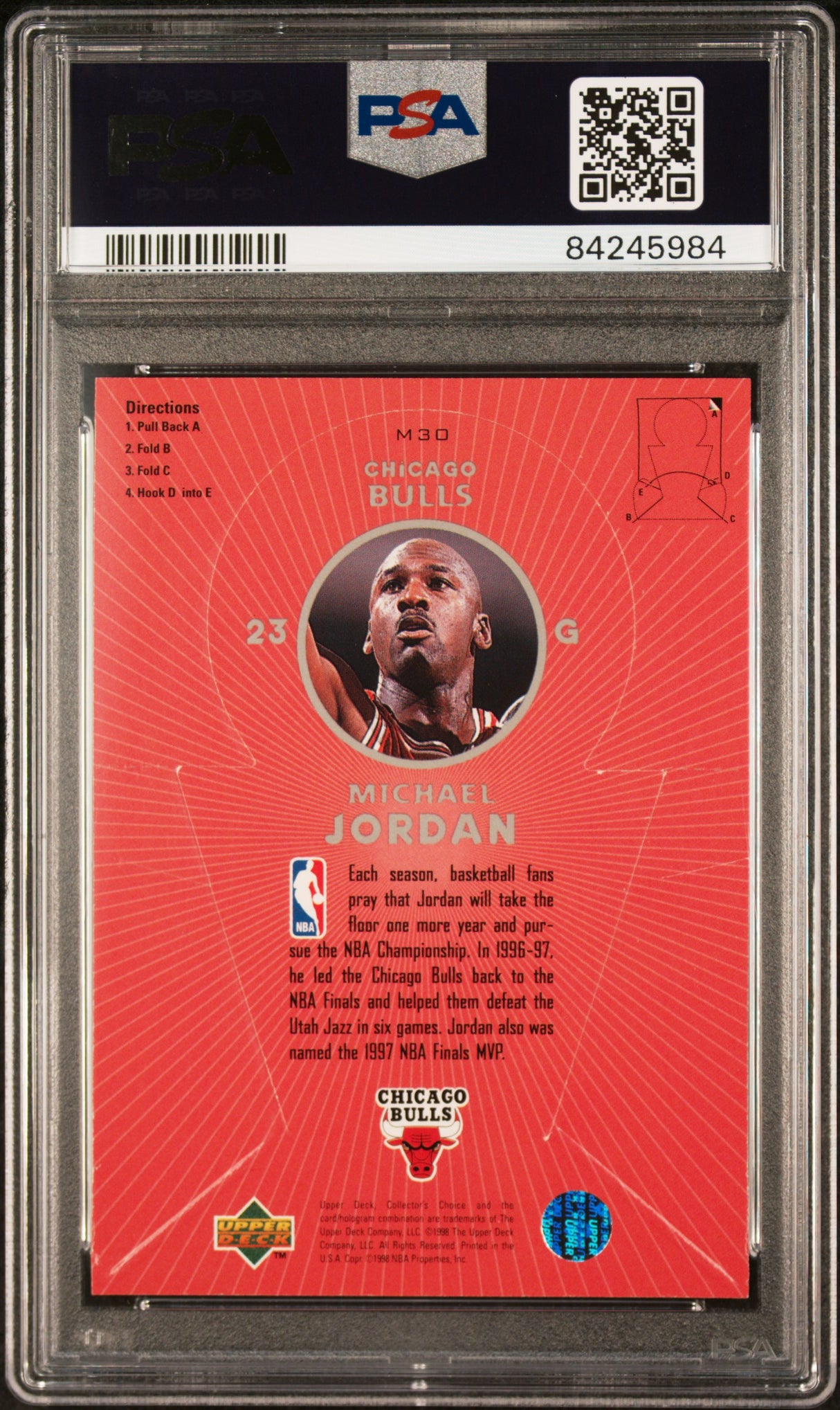 1997 Collector'S Choice Miniatures #M30 Michael Jordan Miniatures PSA 8