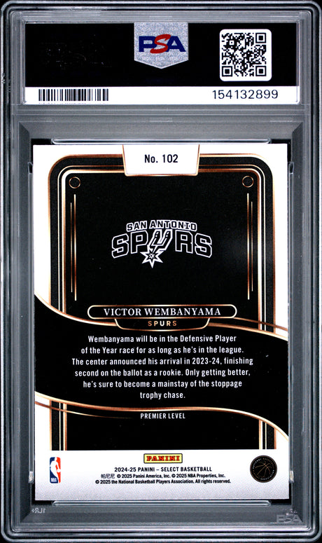 2024 Panini Select #102 Victor Wembanyama Blue PSA 10