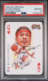 2004 All Pro Deal Playing Cards Allen Iverson Playing Cards PSA 10
