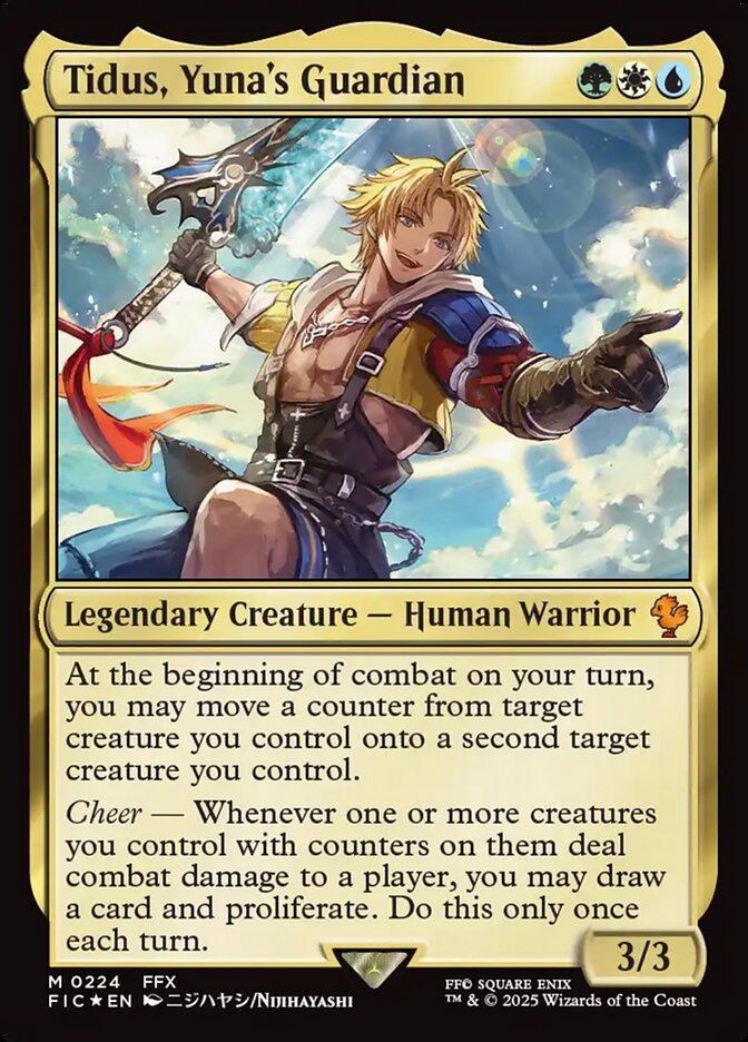 Tidus, Yuna's Guardian (224) - [Surge Foil] Final Fantasy Commander (FIC)