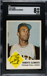 1963 Fleer #56 Roberto Clemente SGC 8