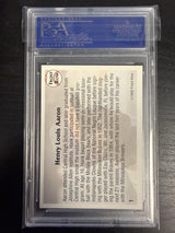 1992 Front Row All-Time Greats Hank Aaron Signature Series Authentic