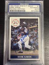 1992 Front Row All-Time Greats Hank Aaron Signature Series Authentic