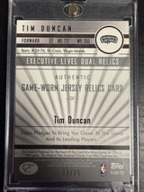 2006-07 Bowman Elevation Tim Duncan Executive Level Relics Dual Gold /25