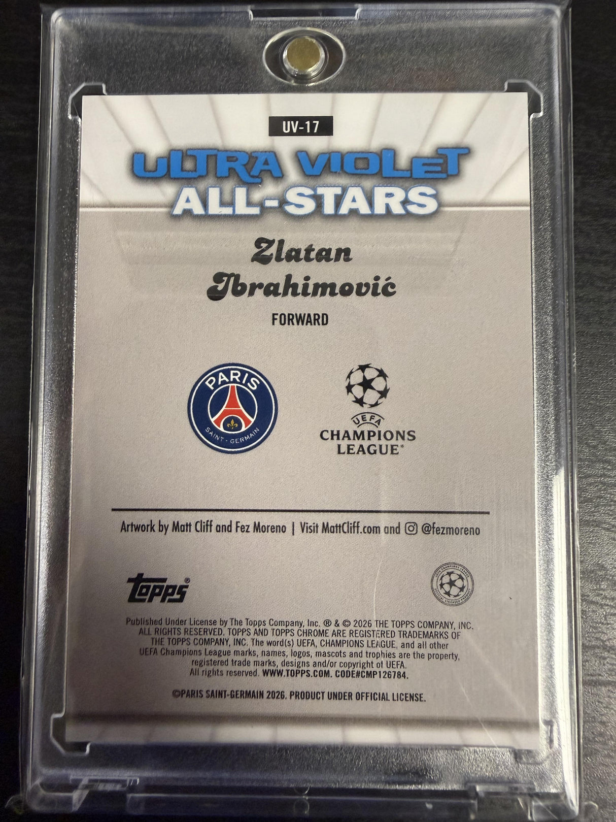 2025-26 Topps Chrome UEFA Club Competitions Zlatan Ibrahimović Ultra Violet