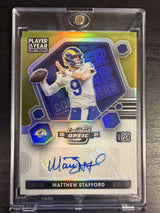 2021 Contenders Optic Matthew Stafford POTY Contenders Auto Gold /10